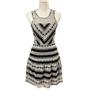 Parker Womens Lace Cocktail Dress Size S Embroidered Boho Party Wedding Guest